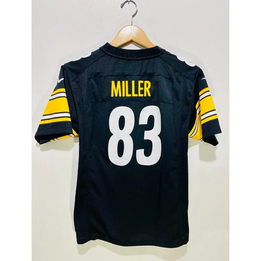 Nike NFL on field player jersey football steelers 83 Miller young mens L juniors